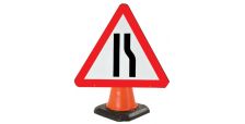 Sign Cone 750mm Road Narrows Left