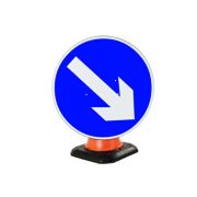 Sign Cone 750mm Keep Right (Reversible)