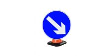 Sign Cone 750mm Keep Right (Reversible)