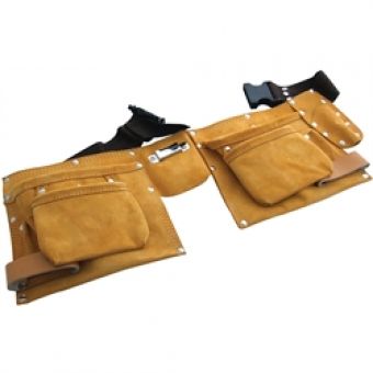 11 Pocket Heavy Duty Leather Tool Belt