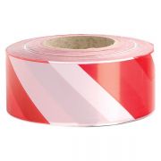 Tape Hazard Red/White (W) 50mm x (L) 33Mtr 