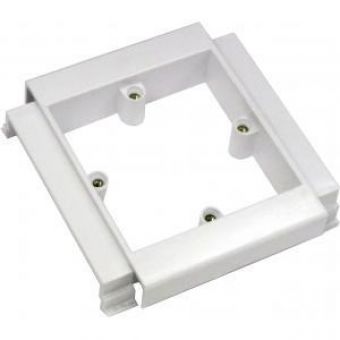Trunking Maxi Socket Outlet Box Double Gang PVC White (H)100mm