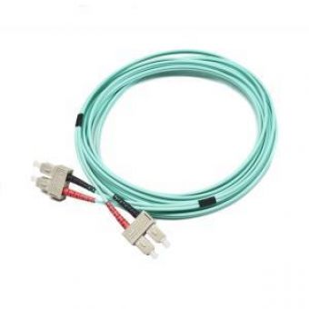 Fibre Patch Lead Duplex Multimode SC-SC OM3 50 LSZH Aqua 10 metre