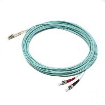 Fibre Patch Lead Duplex Multimode LC-ST OM3 50 LSZH Aqua 10 metre