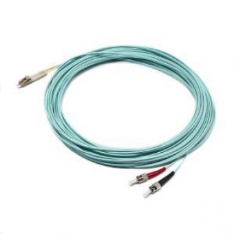 Fibre Patch Lead Duplex Multimode LC-ST OM3 50 LSZH Aqua 20 metre