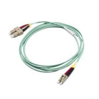 Fibre Patch Lead Duplex Multimode LC-SC OM3 50 LSZH Aqua 3 metre