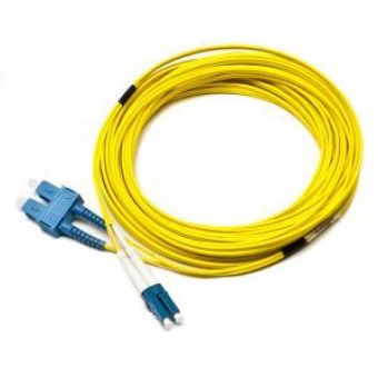 Fibre Patch Lead Duplex SingleModeLC-SC OS2 9 LSZH Yellow 15 metre