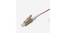 Fibre Pigtail Tight Buffered MultiMode LC OM3 50 LSZH Violet  1 mtr