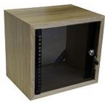 miniMEDIA 6U  10" Oak Veneer Mini cabinet